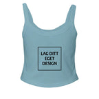 Custom Women's Micro Ribbed Scoop Neck Tank Top | Fitted Top