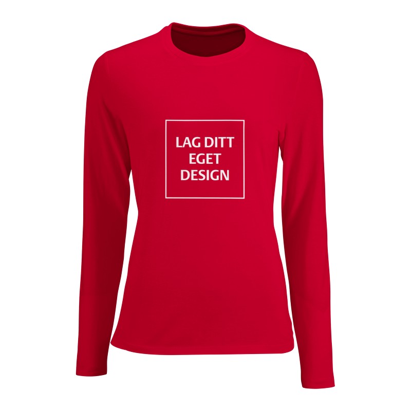 Design Your Own Custom Fitted Long Sleeve T-shirt for Women with Print