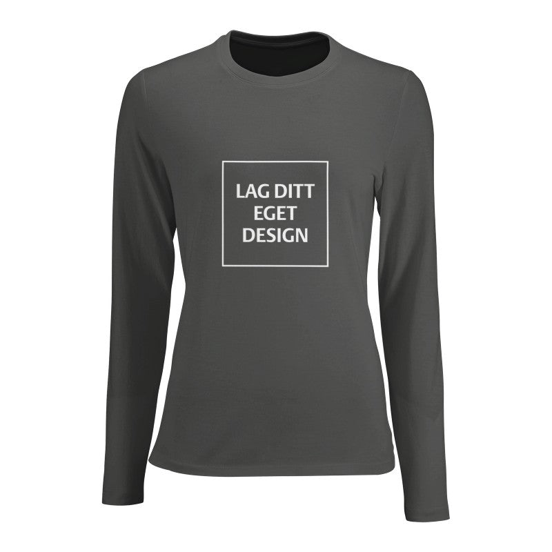 Design Your Own Custom Fitted Long Sleeve T-shirt for Women with Print