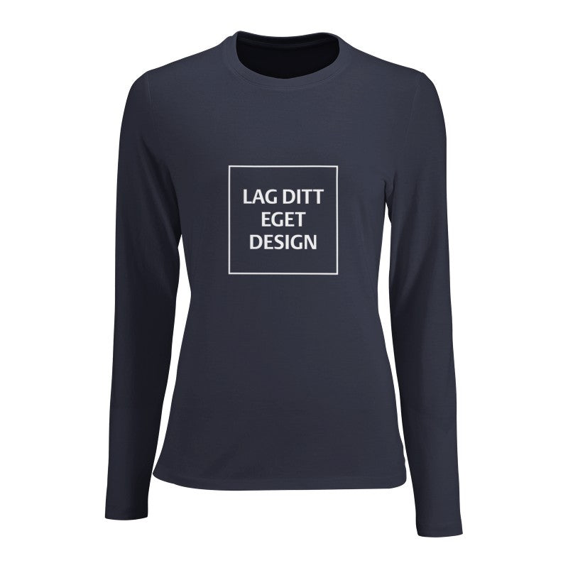 Design Your Own Custom Fitted Long Sleeve T-shirt for Women with Print
