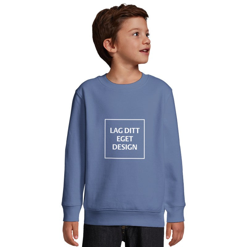 Custom Kids Crewneck Sweatshirt | Recycled Fleece Sweater