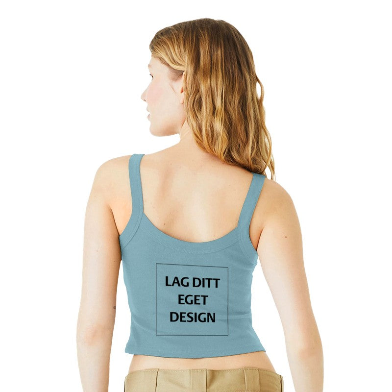 Custom Women's Micro Ribbed Scoop Neck Tank Top | Fitted Top