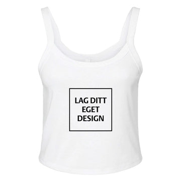 Custom Women's Micro Ribbed Scoop Neck Tank Top | Fitted Top