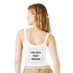 Custom Women's Micro Ribbed Scoop Neck Tank Top | Fitted Top