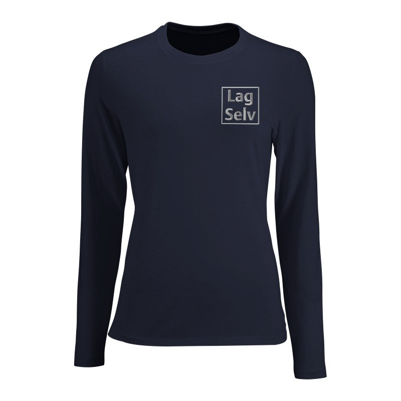 Women's Custom Long Sleeve Fitted T-Shirt | Design Your Own Embroidery