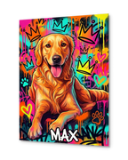 Urban Graffiti Pet Portrait – Vibrant Street Art Poster with Your Dog