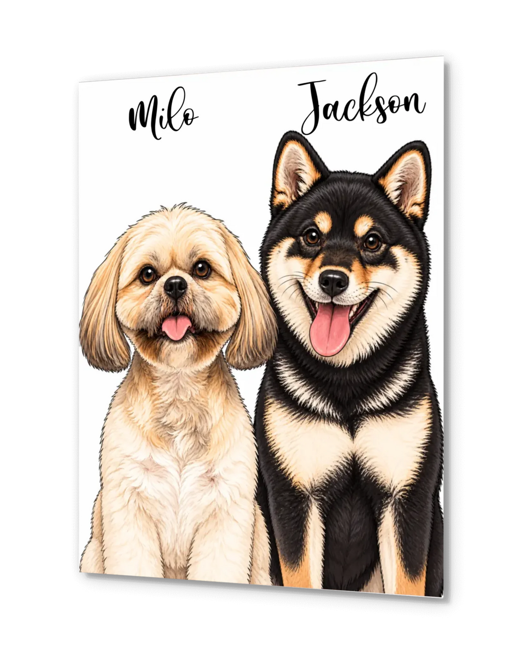 Personalized Poster - Cartoon 2 Pet Portrait