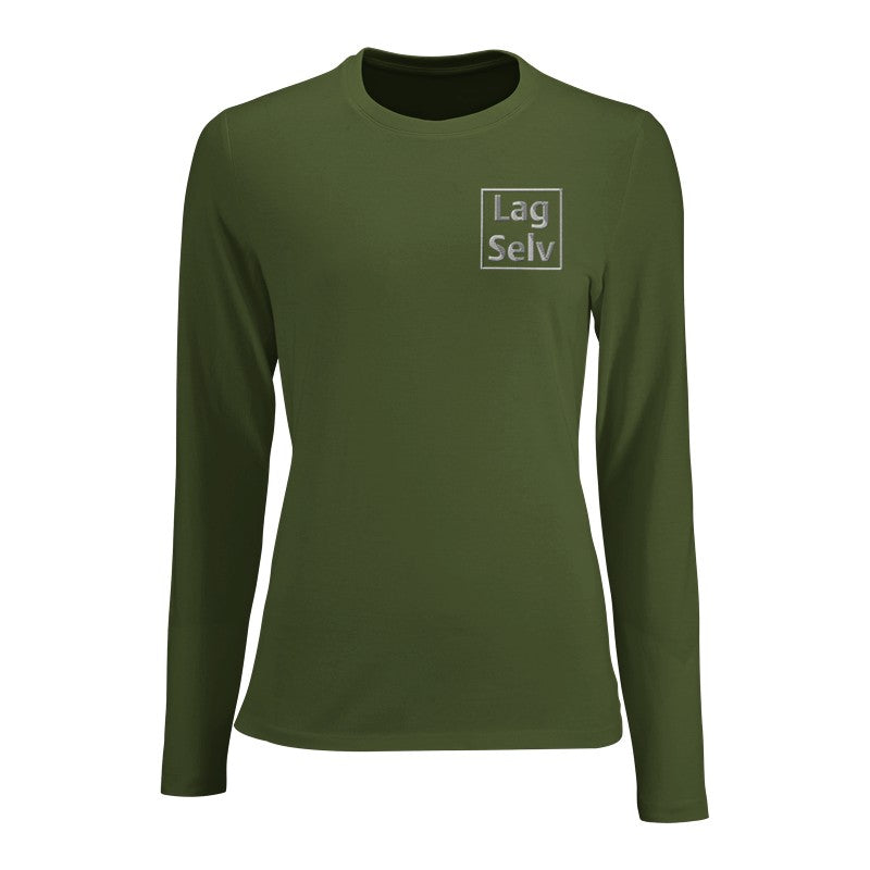 Women's Custom Long Sleeve Fitted T-Shirt | Design Your Own Embroidery