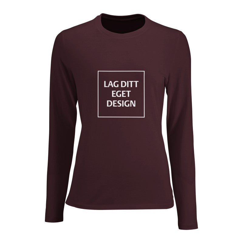 Design Your Own Custom Fitted Long Sleeve T-shirt for Women with Print