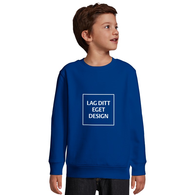 Custom Kids Crewneck Sweatshirt | Recycled Fleece Sweater