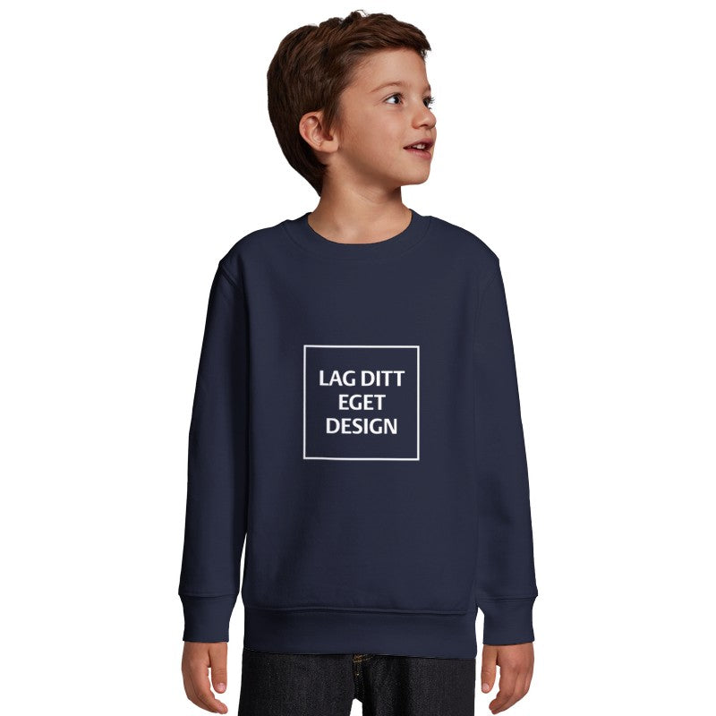 Custom Kids Crewneck Sweatshirt | Recycled Fleece Sweater