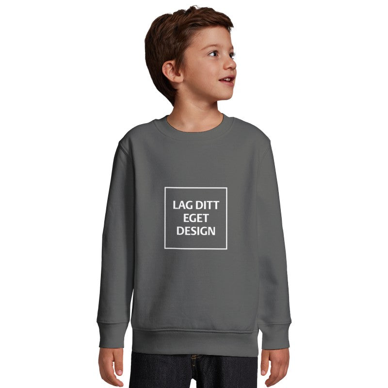 Custom Kids Crewneck Sweatshirt | Recycled Fleece Sweater