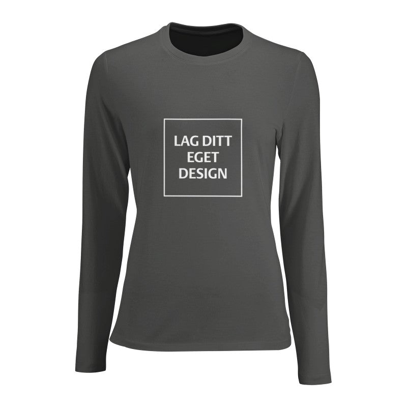 Design Your Own Custom Fitted Long Sleeve T-shirt for Women with Print