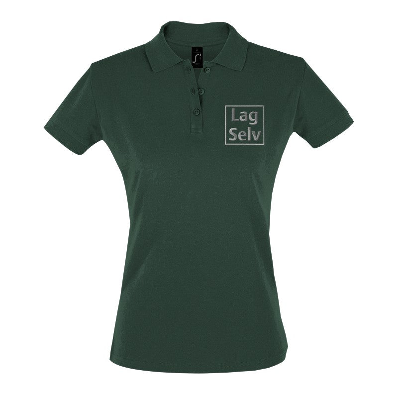 Design your own custom embroidered women's fitted polo shirt