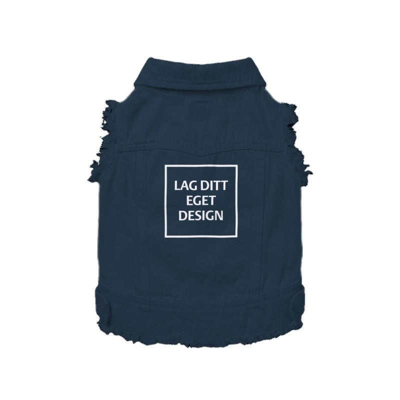 Custom Dog Denim Jacket with Print | Personalized Pet Apparel