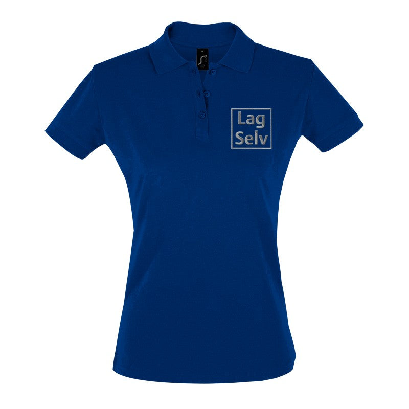 Design your own custom embroidered women's fitted polo shirt