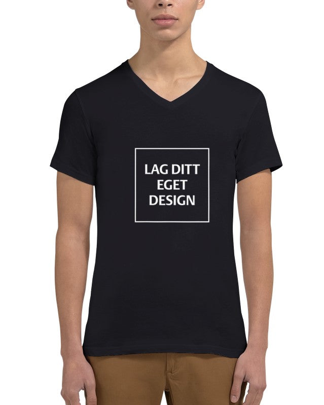Design Your Own Premium Unisex V-Neck T-shirt with Custom Print