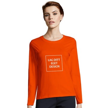 Design Your Own Custom Fitted Long Sleeve T-shirt for Women with Print